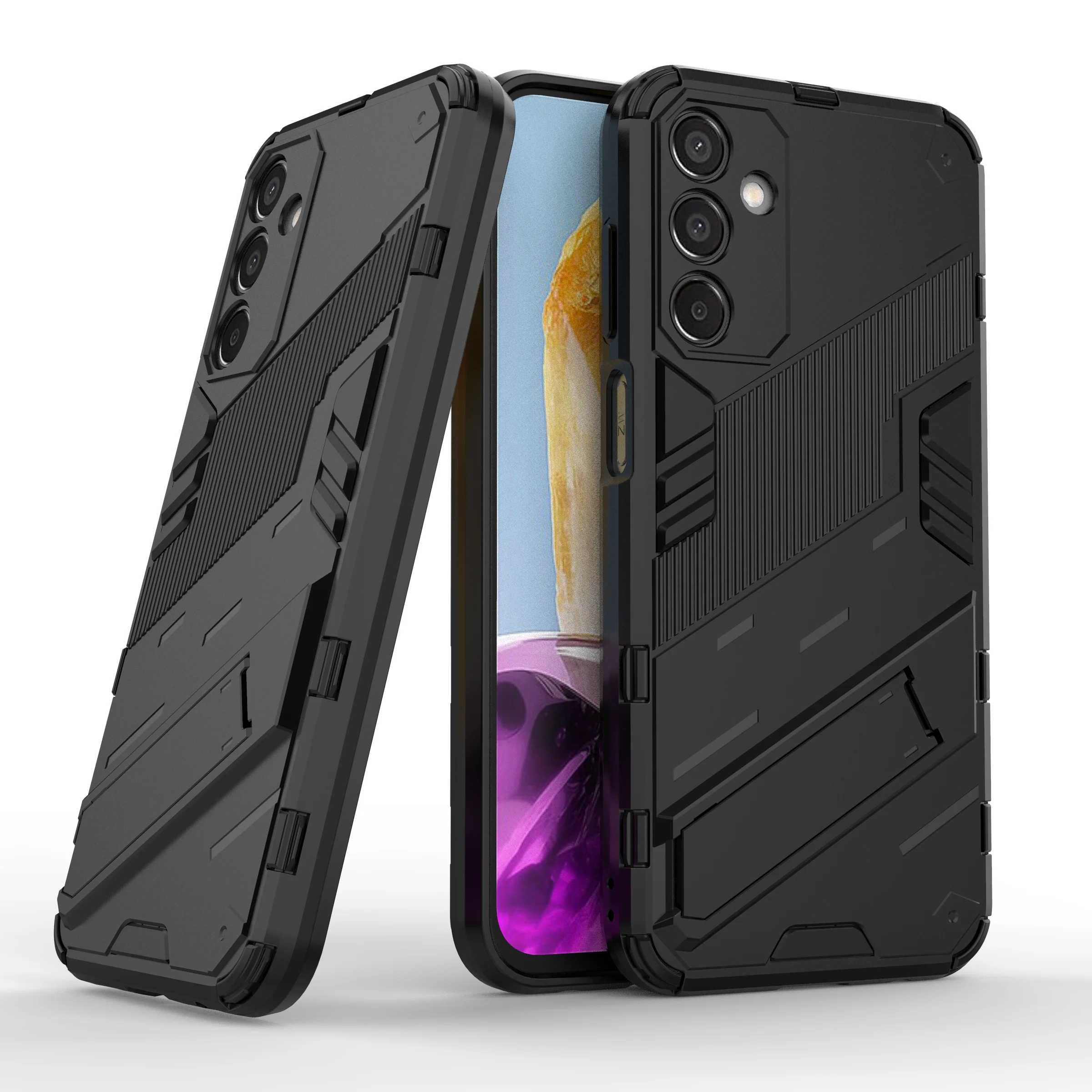 For Samsung Galaxy M15 Case Cover Samsung Galaxy M15 Fundas Coque Punk Holder Armor Shockproof Hard PC Phone Bumper Samsung M15