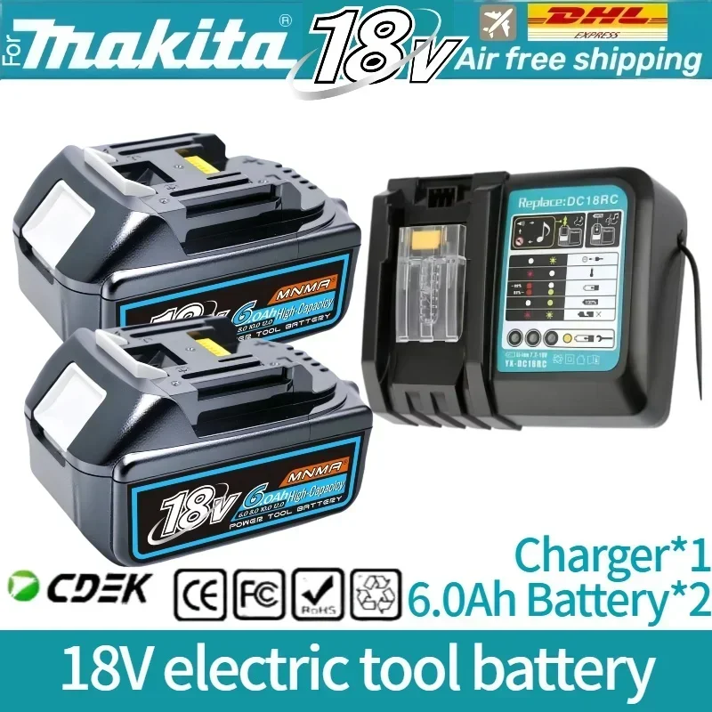6AH 8AH 10AH 12AH Voor Makita 18V Batterij Power Tools Li-Ion Vervanging LXT BL1840 BL1850 voor 18V Schroevendraaier met BMS ✅ ? ?