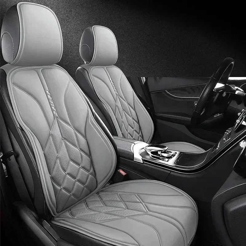 Nappa Leather Car Seat Covers Full Set 5 Seater Universal Car Seat Cushion Auto Accessories Interior Car Seat Protective Covers