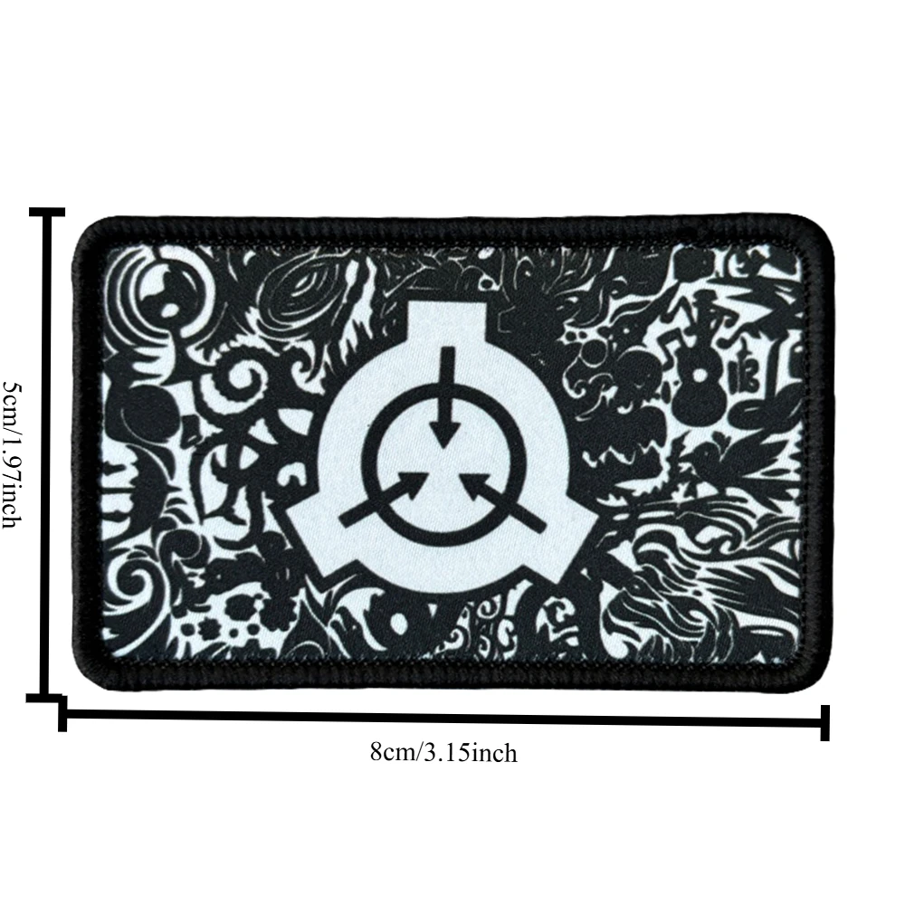 Parche táctico SCP Foundation con velcro para uniforme militar y airsoft