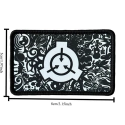 Parche táctico SCP Foundation con velcro para uniforme militar y airsoft