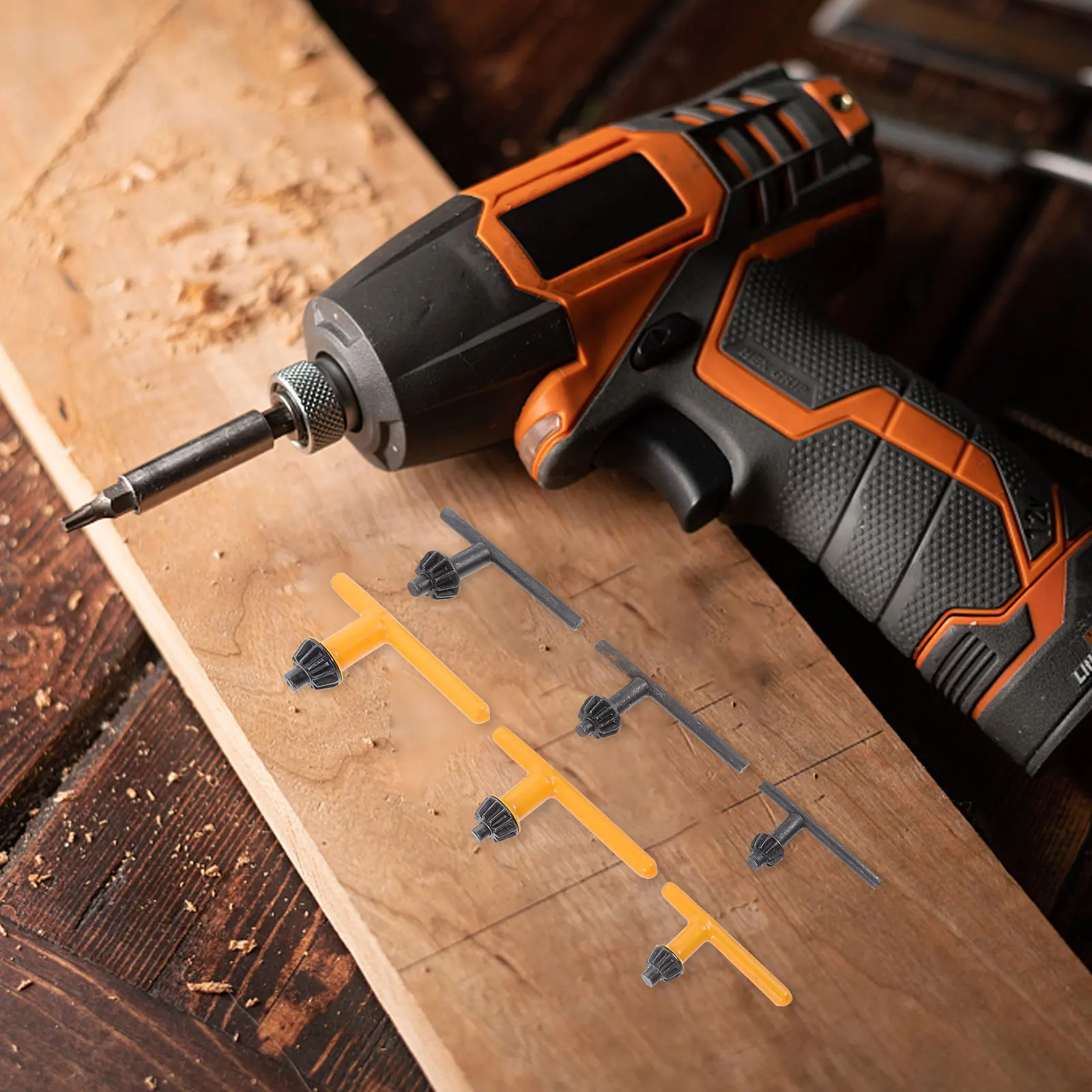 

6 шт. сменный набор ключей для сверлильного патрона, сверхмощный, нержавеющий, для зажима электрической дрели, промышленного использования, надежный