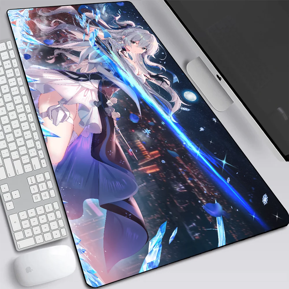 Honkai Star Rail Bronya Large Gaming Mouse Pad Computer Laptop Mousepad Keyboard Pad Desk Mat PC Gamer Mouse Mat Office Mausepad