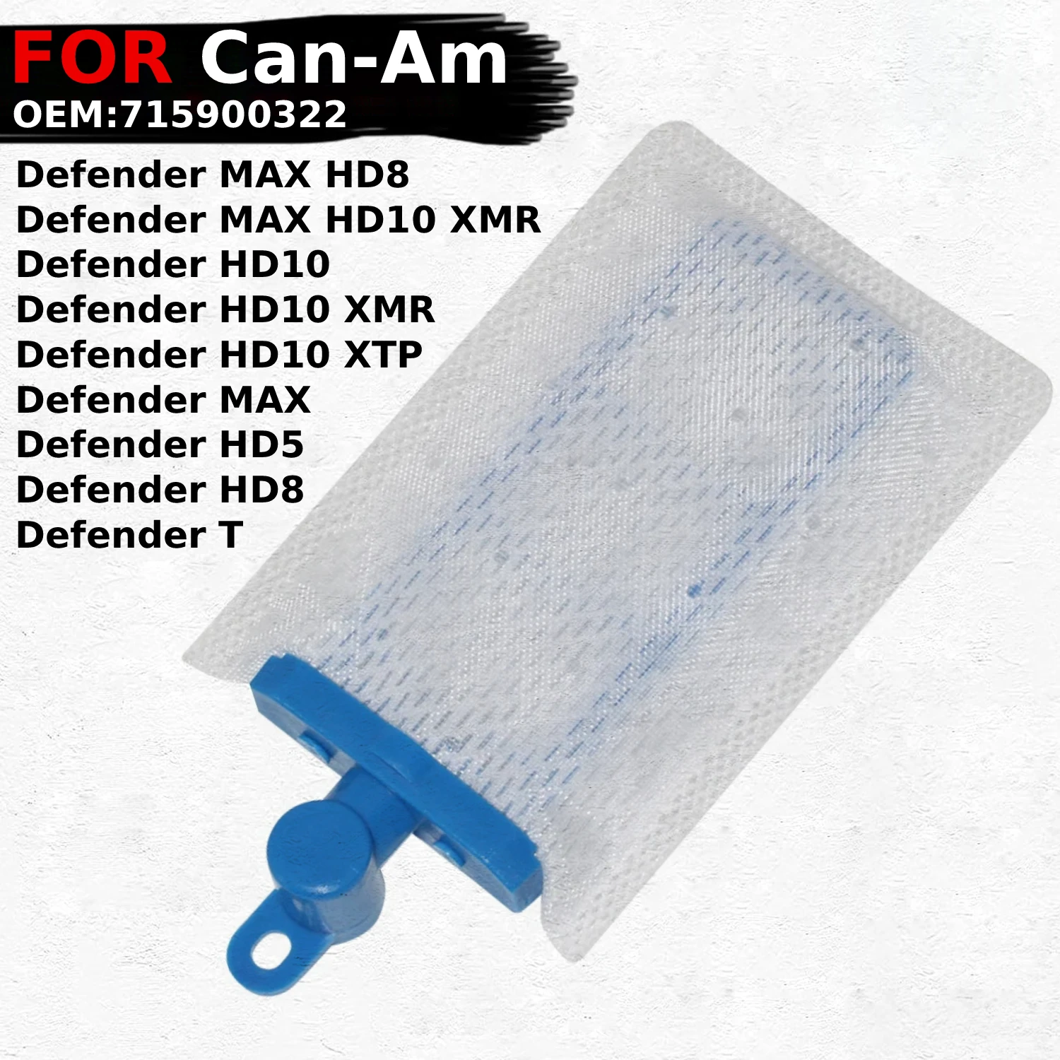

Motorcycle Fuel Pump Filter Element Filter Screen For Can-Am Defender HD5 HD8 HD10 MAX T OEM: 715900322 Motorcycles Accessories