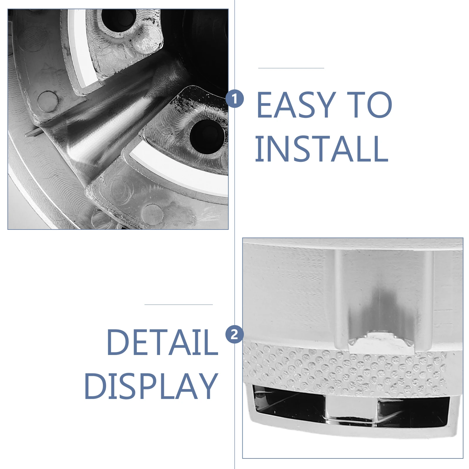 قبعات محور عجلة عربة الجولف 8 بوصة غطاء مركزي فضي بديل لحماية عجلة الجولف الأجزاء الخارجية لعربة الجولف #3