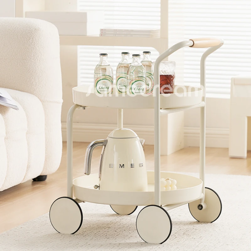 

Simplicity Modern Small Cart Salon Trolley Living Room Move Storage Rack Salon Trolley Light Luxury Plastic Carritos Furniture