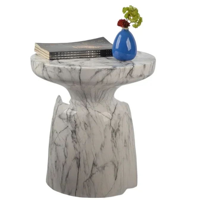 Ceramic white marble pattern, Nordic modern home simplicity, ceramic table ornament