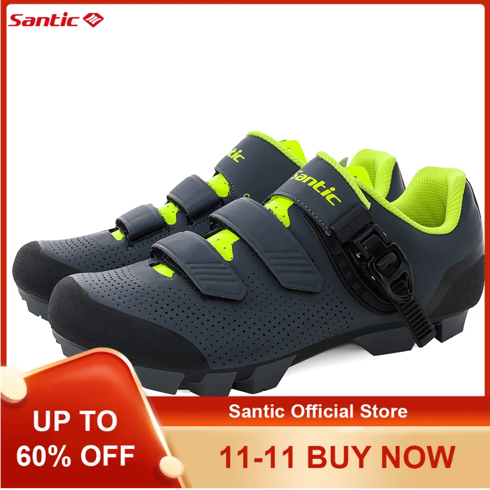 

Santic MTB велосипедная обувь унисекс для горного велосипеда, износостойкая Водонепроницаемая велосипедная Нейлоновая подошва, самоблокирующаяся обувь для верховой езды KMS20024
