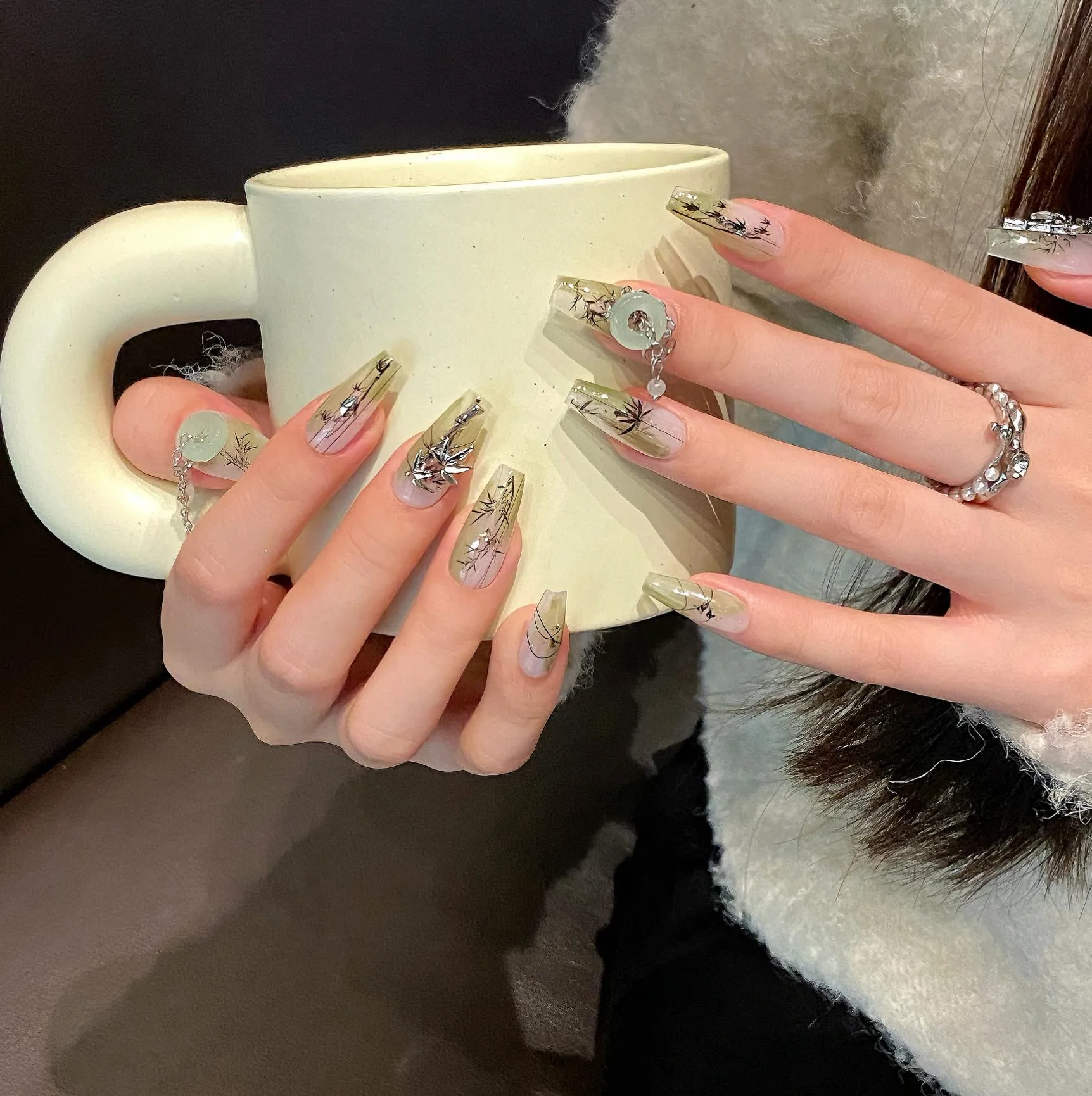 10 pezzi di unghie finte a pre - Nail Art Emerald recensione e prezzo