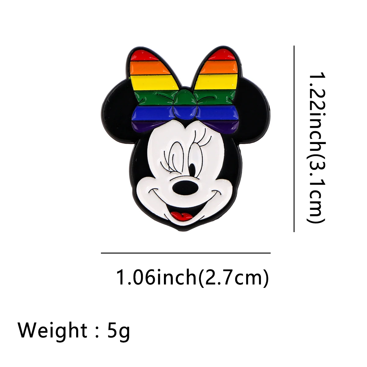 Rainbow Mickey Enamel Pin Badges on Backpack Lapel Pins Brooches on Clothes Gifts for Friends Jewelry Accessories