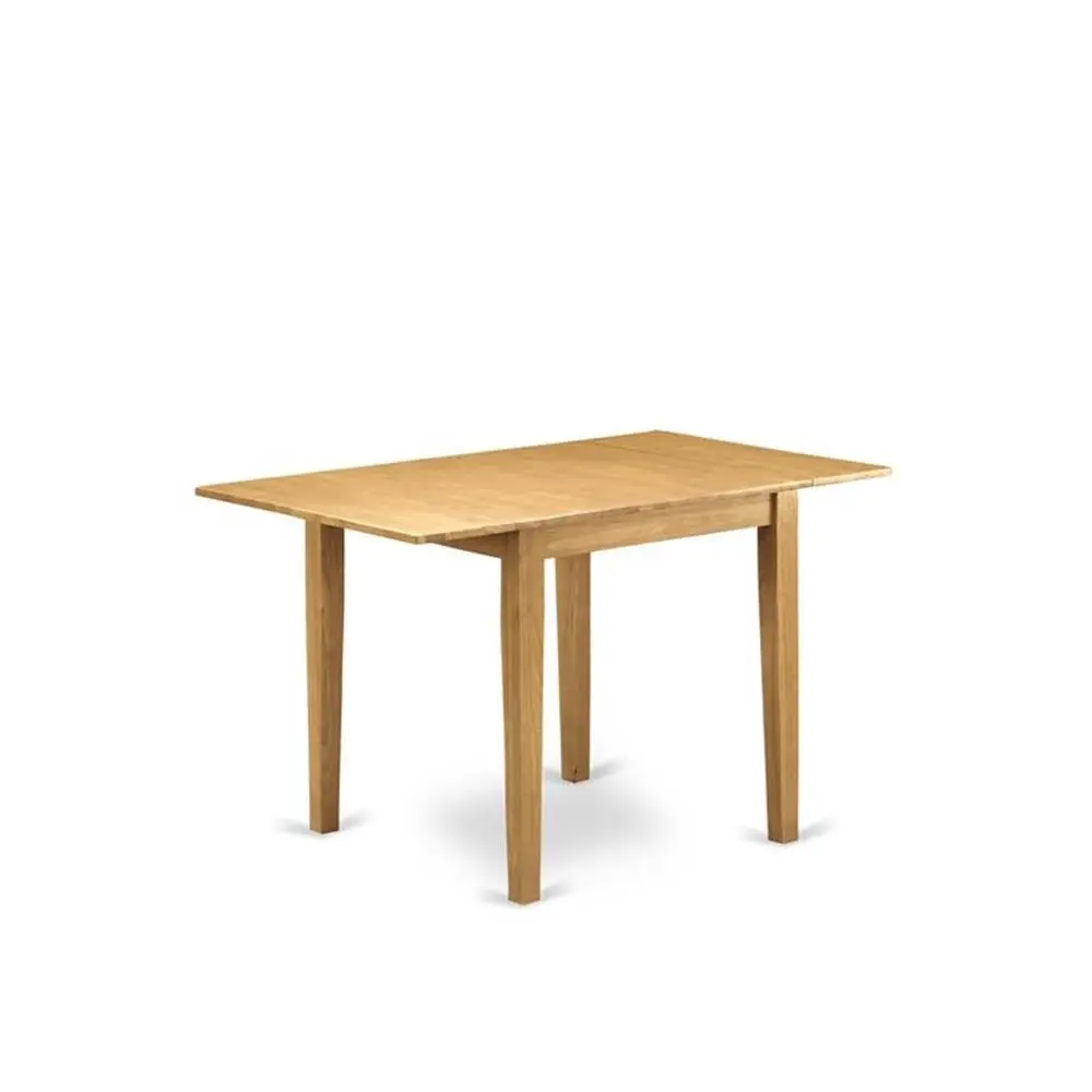 5-Piece Oak Dropleaf Dining Set with Rectangle Table & 4 Chairs for Kitchen Dining Room 30x48 Inch, Customized