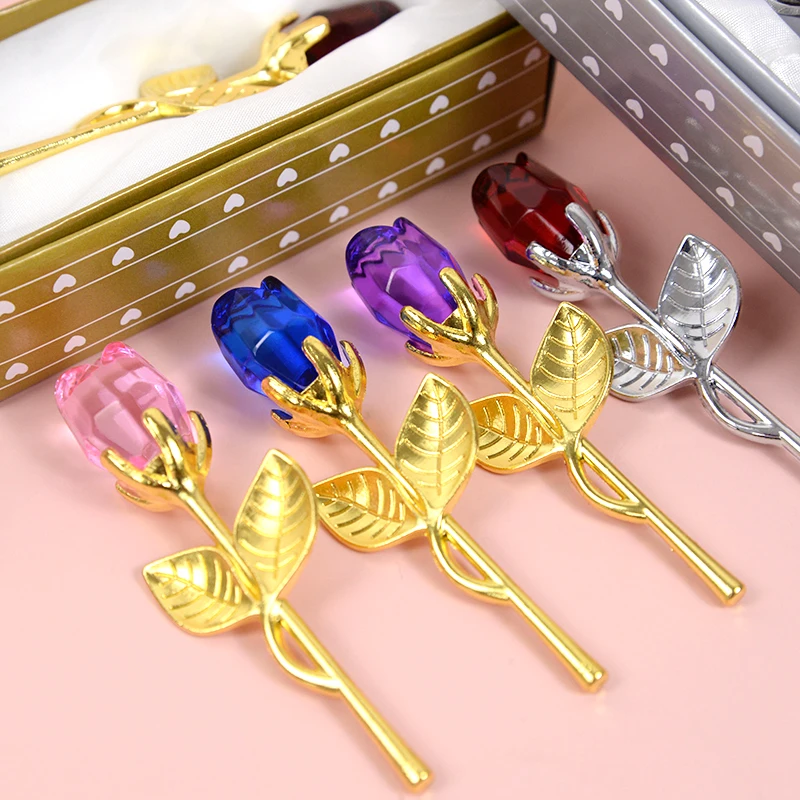 발렌타인 데이 선물 여자 친구 크리스탈 장미 인공 꽃 영원한 사랑 꽃 기념일 웨딩 파티 용품