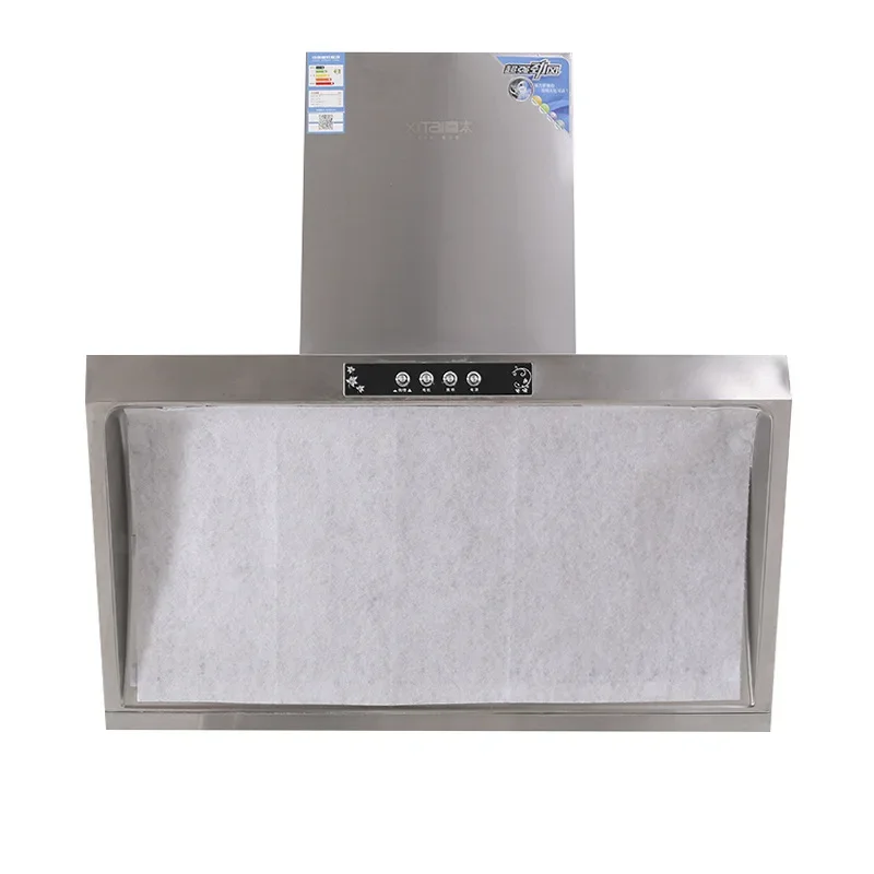 12Pcs/set of Disposable Kitchen Oil Filter Paper Non-woven Fabric Oil-proof Cotton Filter Element Range Hood Exhaust Fan Filter