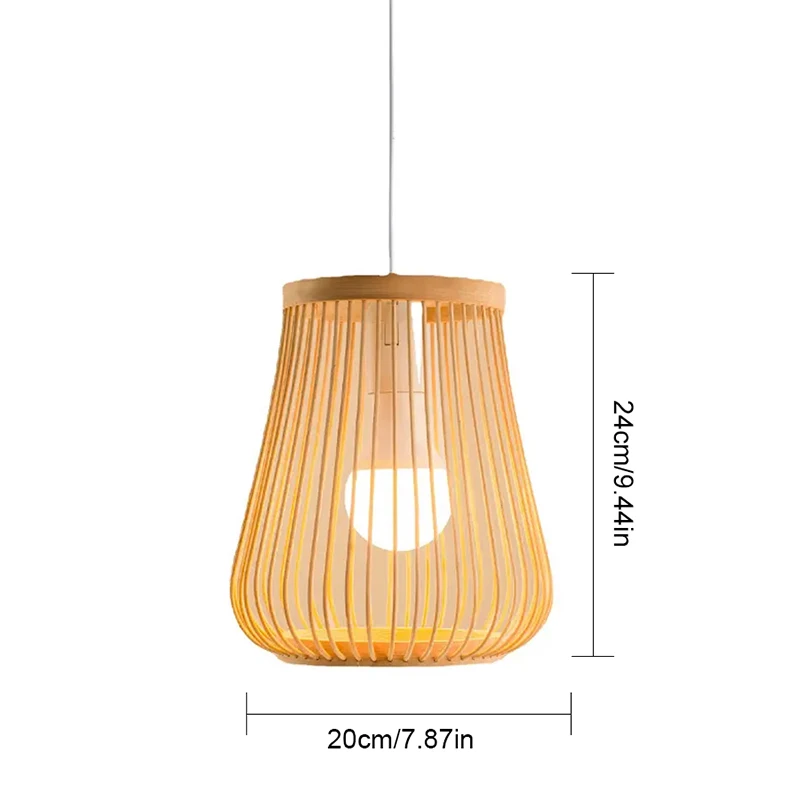 Nueva lámpara colgante tejida de bambú de estilo chino, linterna hecha a mano de inspiración Zen para restaurantes, tiendas de ollas calientes