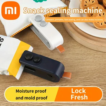 Xiaomi – scelleuse de sacs alimentaires, presse à main, scelleuse de sacs de conservation, pinces de scellage sous vide multifonctions, résistantes à l'humidité, pour la maison, le Camping et les voyages