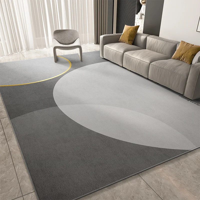 VIKAMA Modern Abstract Geometric Carpet Minimalist Curve Anti slip Large Carpet Living Room Bedroom Home Decoration