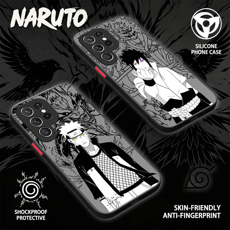 Naruto Sasuke Trendy Dark Aesthetic Case For Samsung Galaxy S26 Edge S25 S24 S23 Ultra S22 Pro S21 Plus FE A07 4G A17 A37 A57