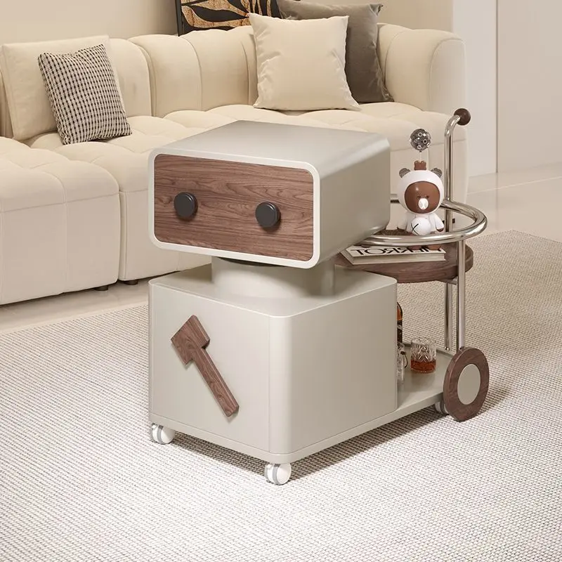

Multifunctional movable trolley coffee table simple household small apartment modern living room rotating side few sofa
