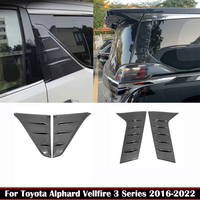 For Toyota Alphard Vellfire 30 series 2016-2022 ABS carbon Car Exterior Accessories B C Pillar Trim Rear Window Quarter Cover
