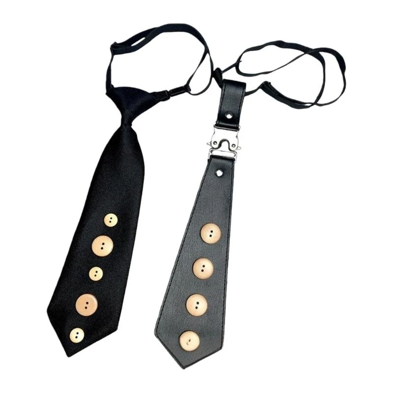 573B Quick Release Button Necktie For Professionals Wrinkle Polyester Formal And Casual Necktie