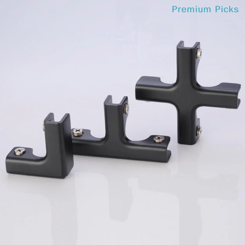 Aluminum Alloy L-Type Angle Corner Code T Cross Reinforced Heavy Duty Glass Clip for Furniture Window Door Hardware Repair
