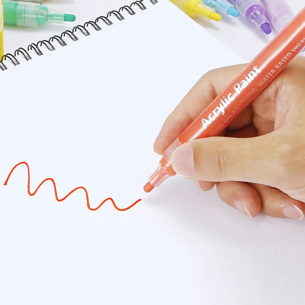 

12Pcs Watercolor Drawing Markers for Students Crafting Creative Paint Pens Set Scrapbooking Paint Pens DIY Drawing Markers