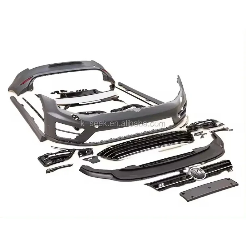 

Auto Part Body Kit Front Bumper Rear Bumper Side Skirts Pp Material Car Bumpers for VW MK 7 Upgrade to MK 7.5 R Style