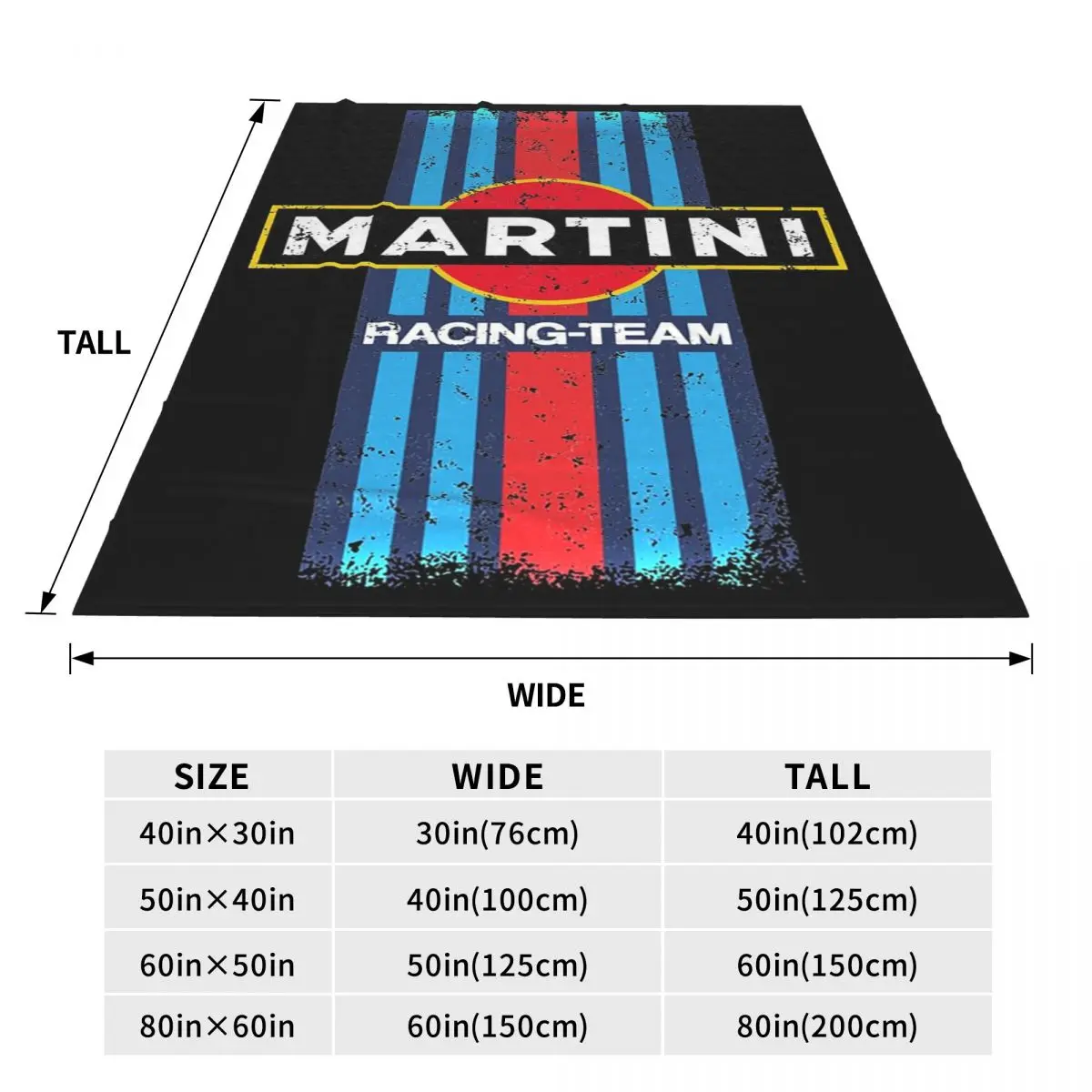 Martinis Race Sportscar Motor Racing Blankets Soft Warm Flannel Throw Blanket Cover for Bed Travel Home Couch