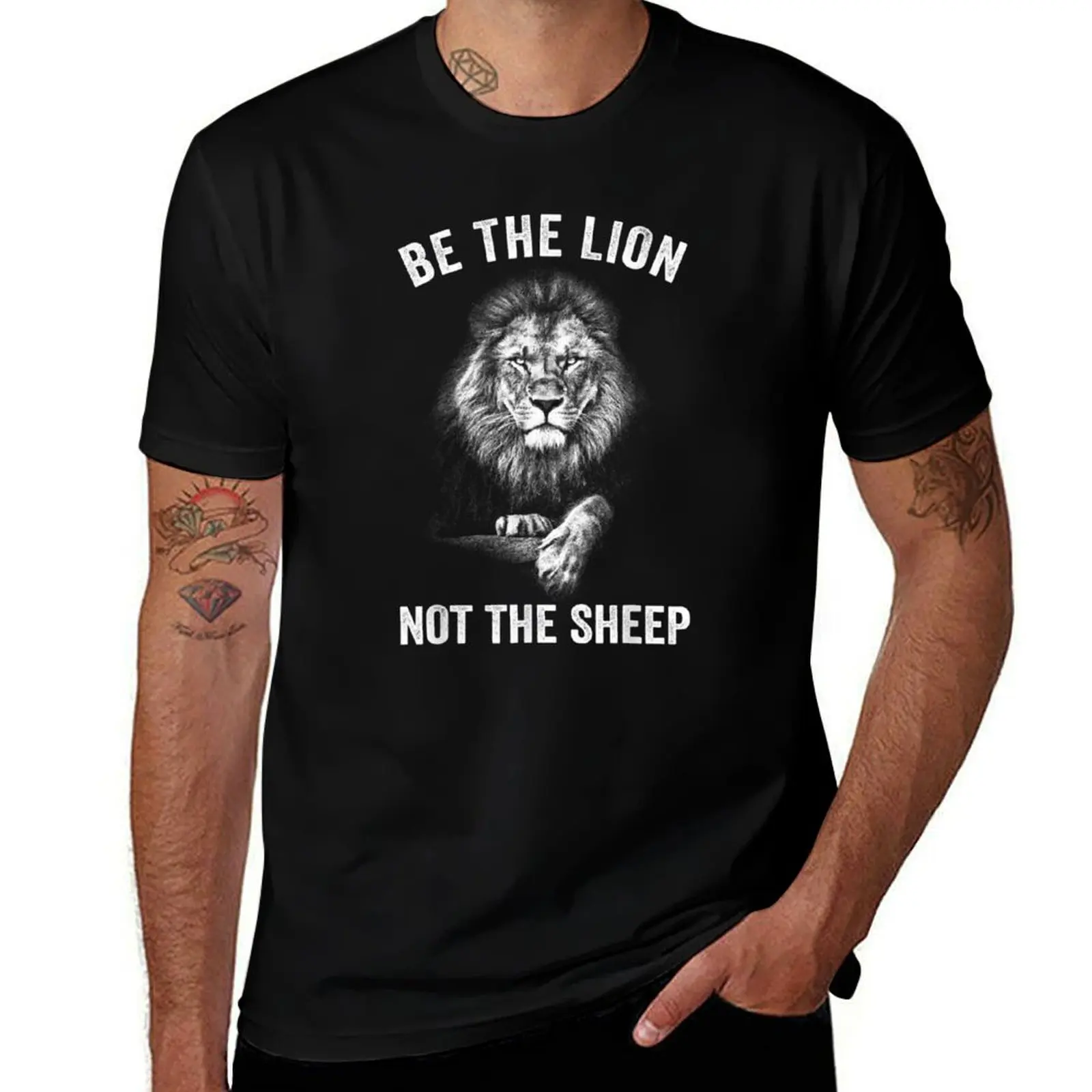 

Футболка Be The Lion Not The Sheep American Patriot Patriotic Lion, возвышенная футболка на заказ, мужская одежда в стиле аниме