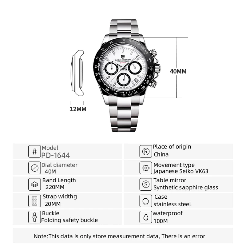 PAGANI DESIGN 2024 New Chocolate Luxury Quartz Watch Men Sport Chronograph Automatic Date Stainless steel Waterproof Wrist watch