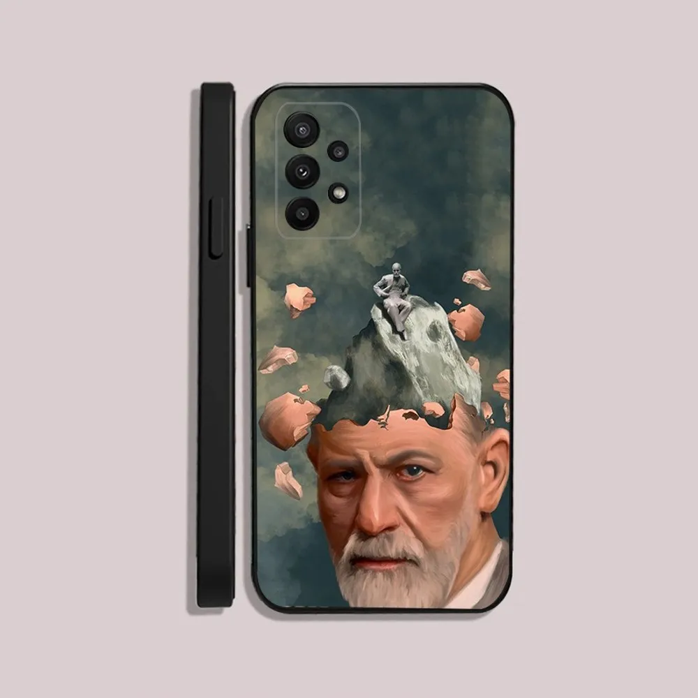 Sigmund psychoanalysis Freud  Phone Case For Samsung S25,23,22,30,24,10,9,Ultra,Plus,Lite,FE,5G Black Soft Case