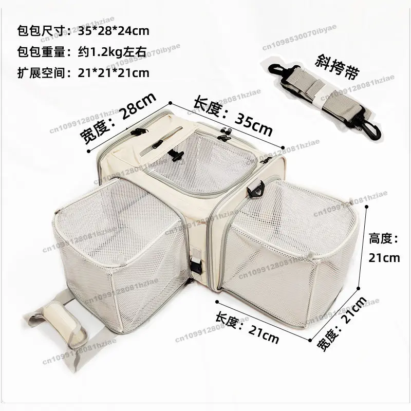 Aviation Cat Bag Goes Out Portable Into The Aircraft Cabin Pet Aviation Soft Bag Expandable Folding Dog Bag