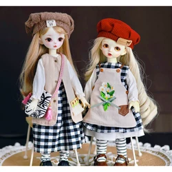 귀여운 패션 드레스 전체 세트, 로리타 스타일, 1/6 BJD 인형, 탈의복, 30cm 인형, 어린이 및 소녀 장난감 선물