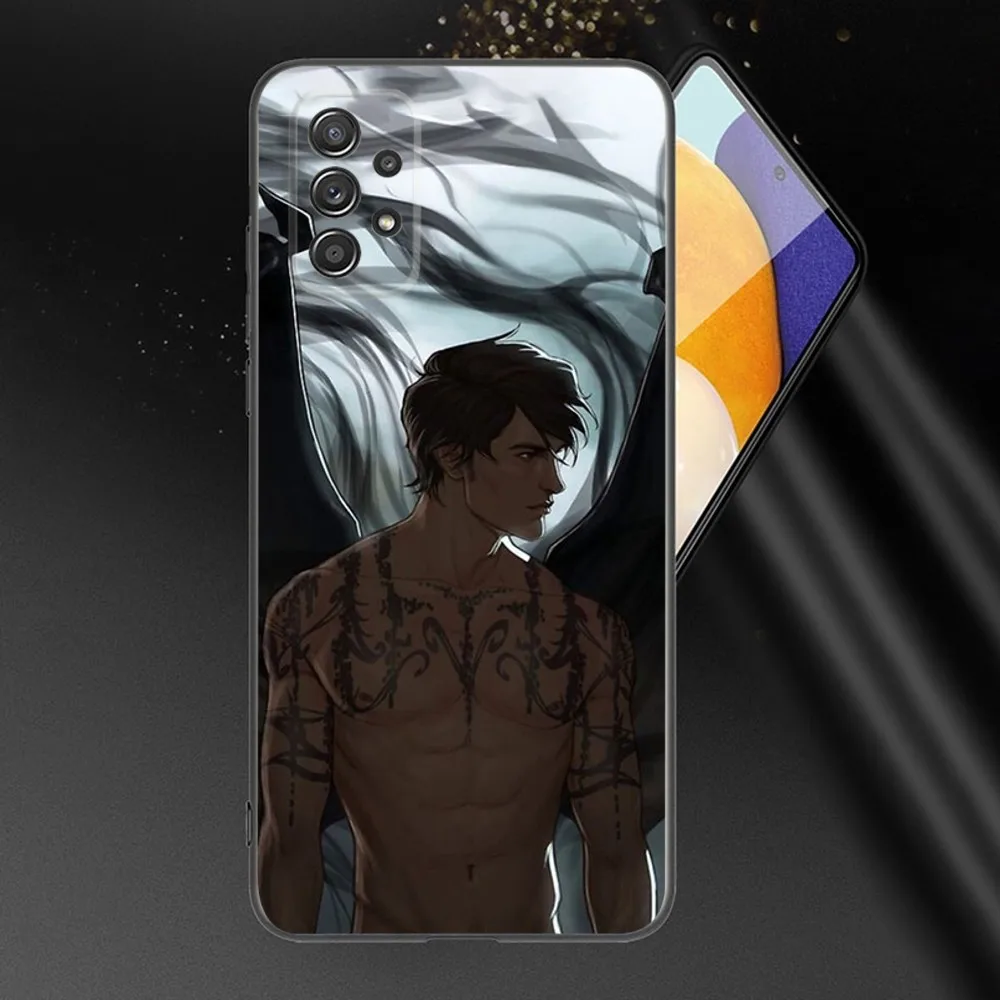 Acotar A C-Court of Mist And Fury Phone Case For Samsung Galaxy A13,A21s,A22,A31,A32,A52,A53,A71,A80,A91 Soft Black Phone Cover