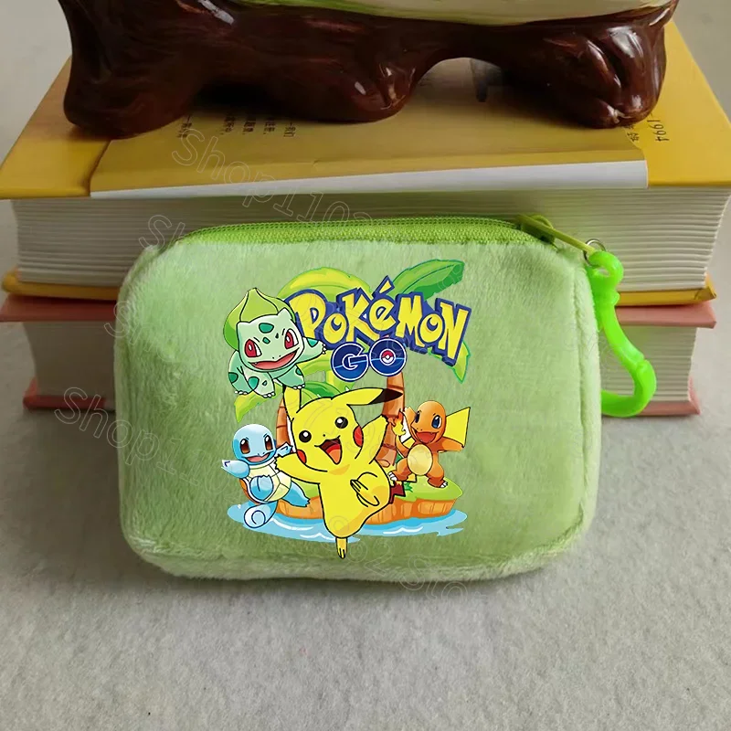 Pokemon Pikachu portamonete portafogli carini Cartoon Anime stampa grafica Mini borsa portafoglio portatile pochette regali per feste di compleanno