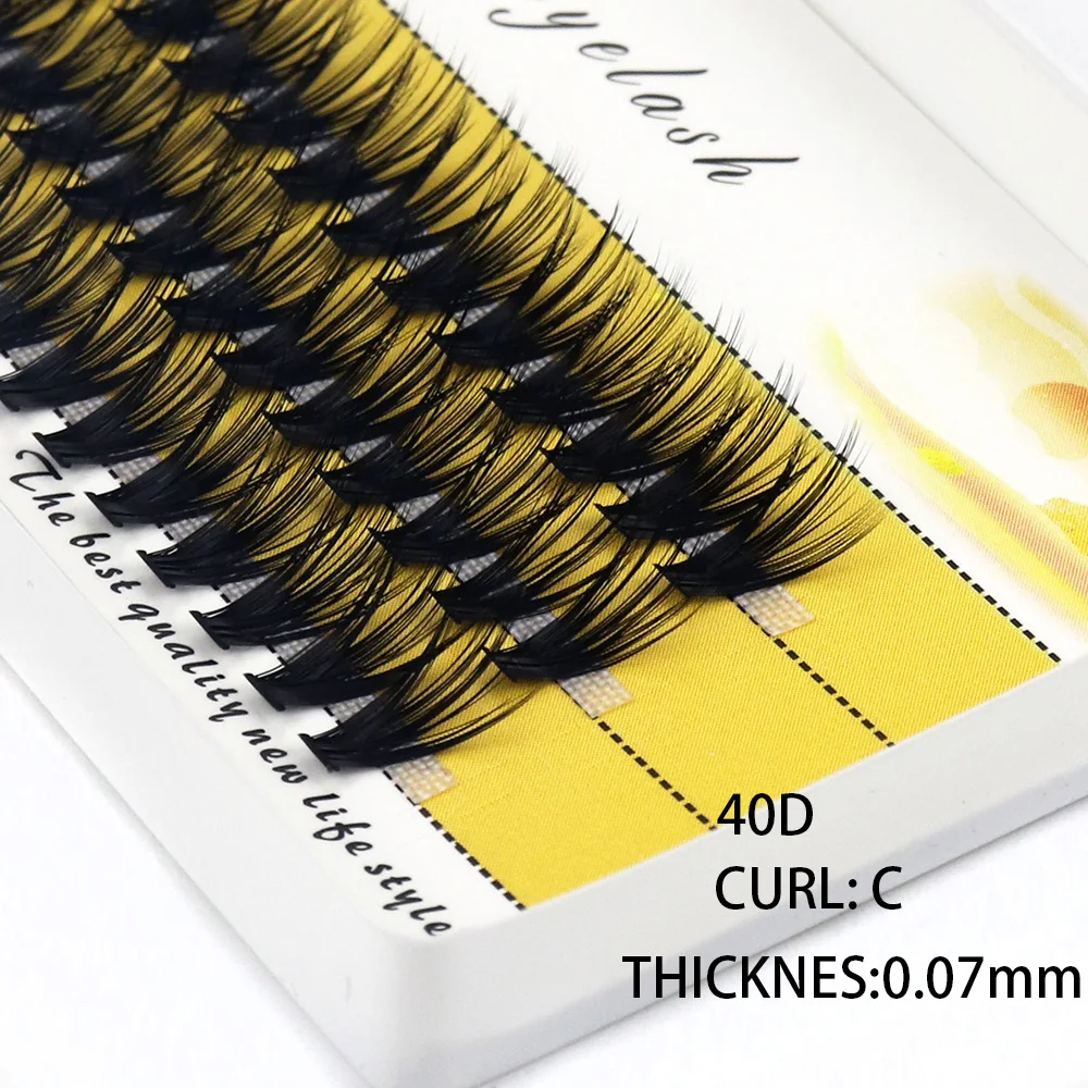 60 Bündel/Box 20/30/40D Einzelne Cluster-Wimpernverlängerung Natürliche Nerz-Wimpern Professionelle Make-up-Tools Wimpern Großhandel – Detail 7