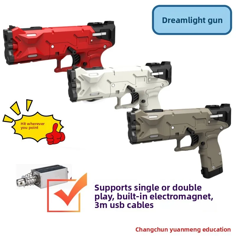 Custom Dream Style PC Arcade Light Gun Controller Emulates Mouse Recoil Feedback, Retro Shooter for MAME RetroArch Point Blank