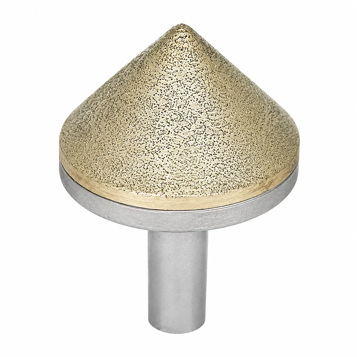 1 PC 20-60mm Diamond Powder Sintered Countersink Complete Cone Chamfering Grinding Head 10mm Straight Shank For Glass Arrissing