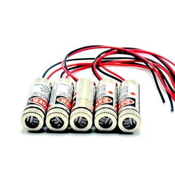 5PC Focusable Red Laser Diode Module 650nm 10mW 3-5V Red Laser Dot/Line/Cross Shape with Driver in (5pcs)