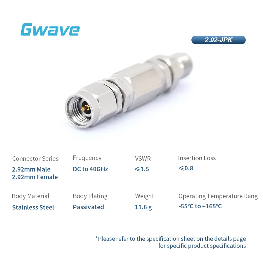 High Frequency 2.92mm Male To 2.92mm Female Coaxial Connectors (RF) Adjustable 260 Degrees Phase Trimmer DC-40GHz