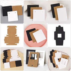 25pcs Kraft Paper Card Envelope For Earrings Jewelry Box Bracelet Display Label Wholesale Handmade Packages DIY Accessories