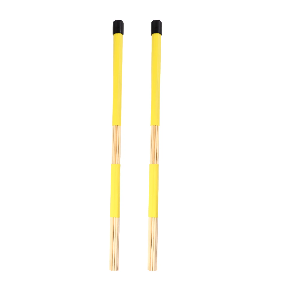 

1Pair Wood Drum Brush with 19 Rods Lighter Lower Volume Ideal for Jazz Folk Music Drums Sticks Replacement Drum Brush
