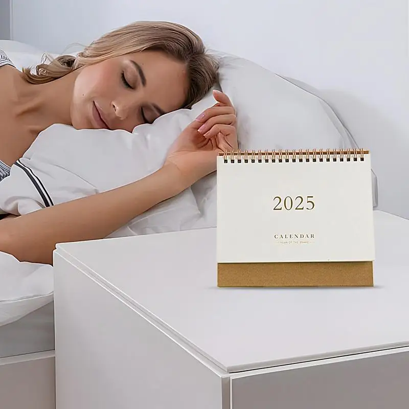 2024-2025 Desk Calendar Decorative Standing Paper Home Accessories Delicate Student Decor Calendar