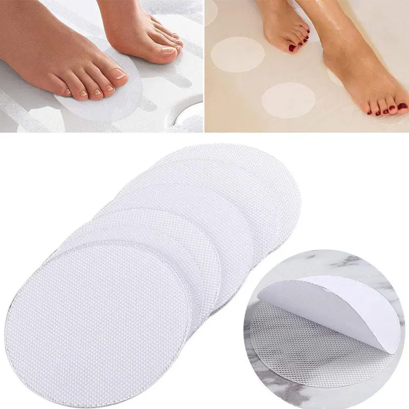 0pcs 8/10cm Bathroom Anti Slip Sticker Bathtub Non-Slip Transparent Tape Waterproof Floor Safety Mat Decal Sticker