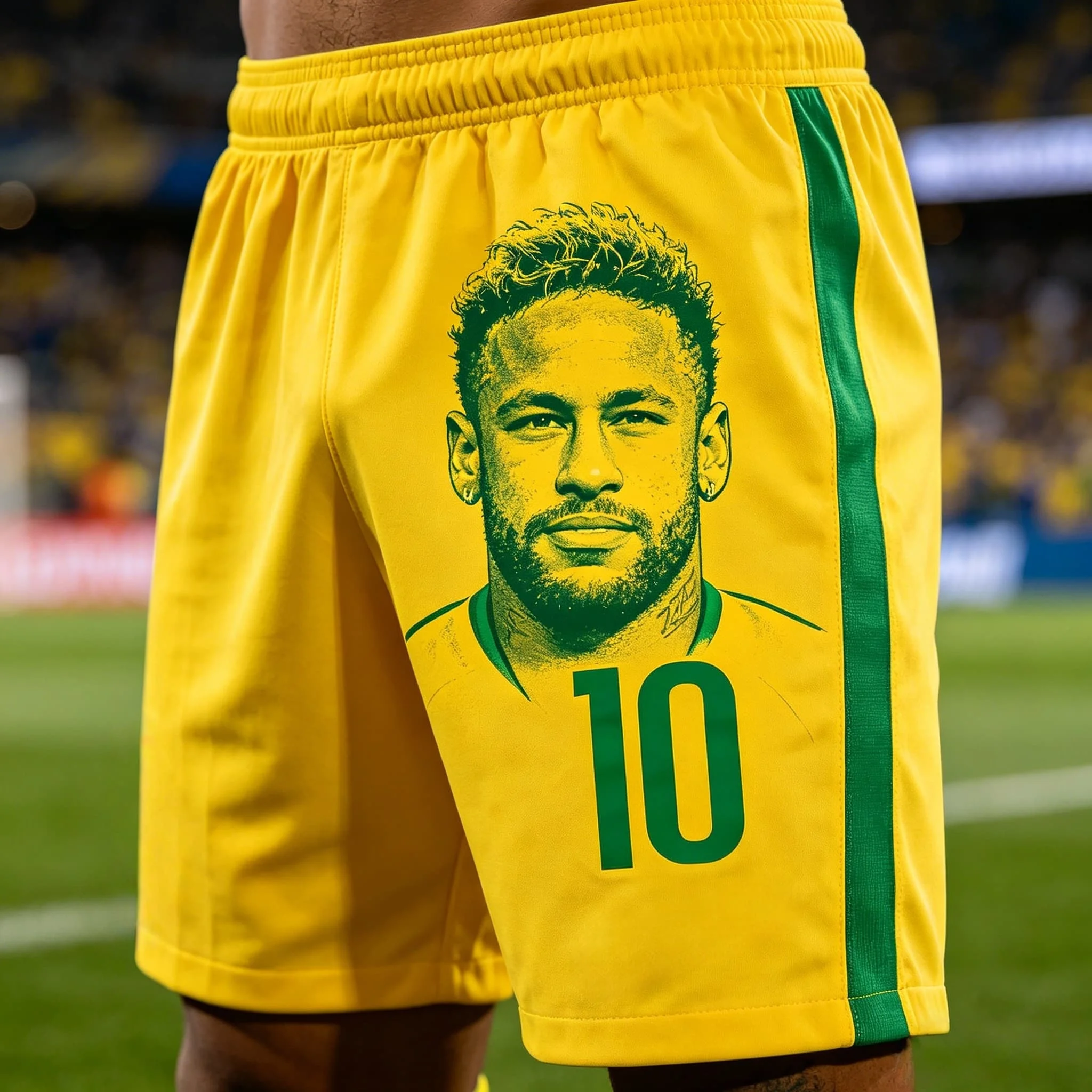 2026 Summer Cute # 10 Yamal Image Yellow Football Shorts for Adults and Children Leisure Sports Daily Exercise Shorts