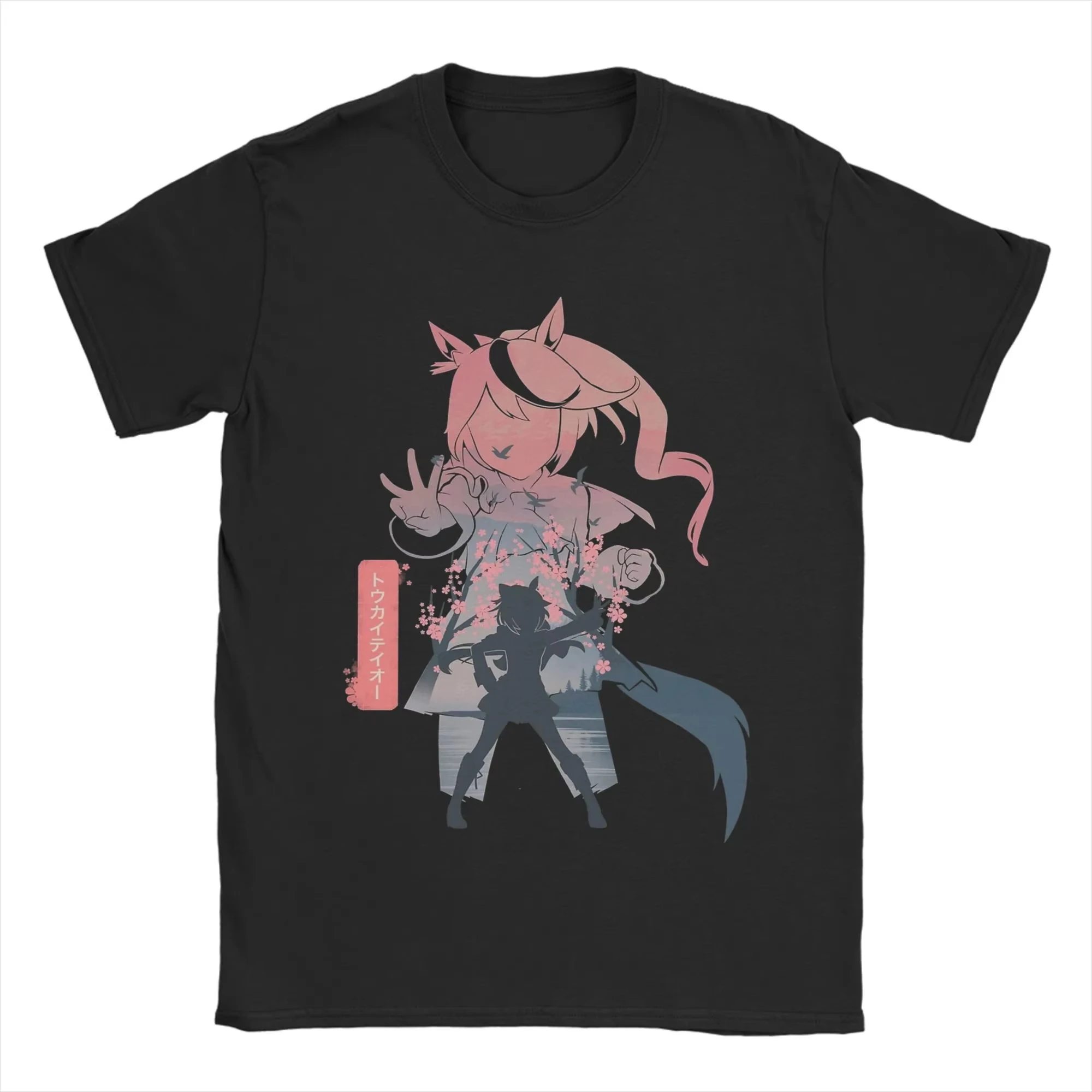 Uma Musume Rice Shower T-Shirt für Männer und Frauen, Baumwolle, Grafikdruck, Kurzarm, Gothic Streetwear, Sommer Casual 2026, Bestseller – Detail 3