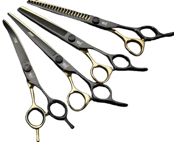 

Fenice Pet Dogs Grooming Scissors Set Straight Curved Thinning Shear Scissors for Dogs Pet Cleaning Grooming Products