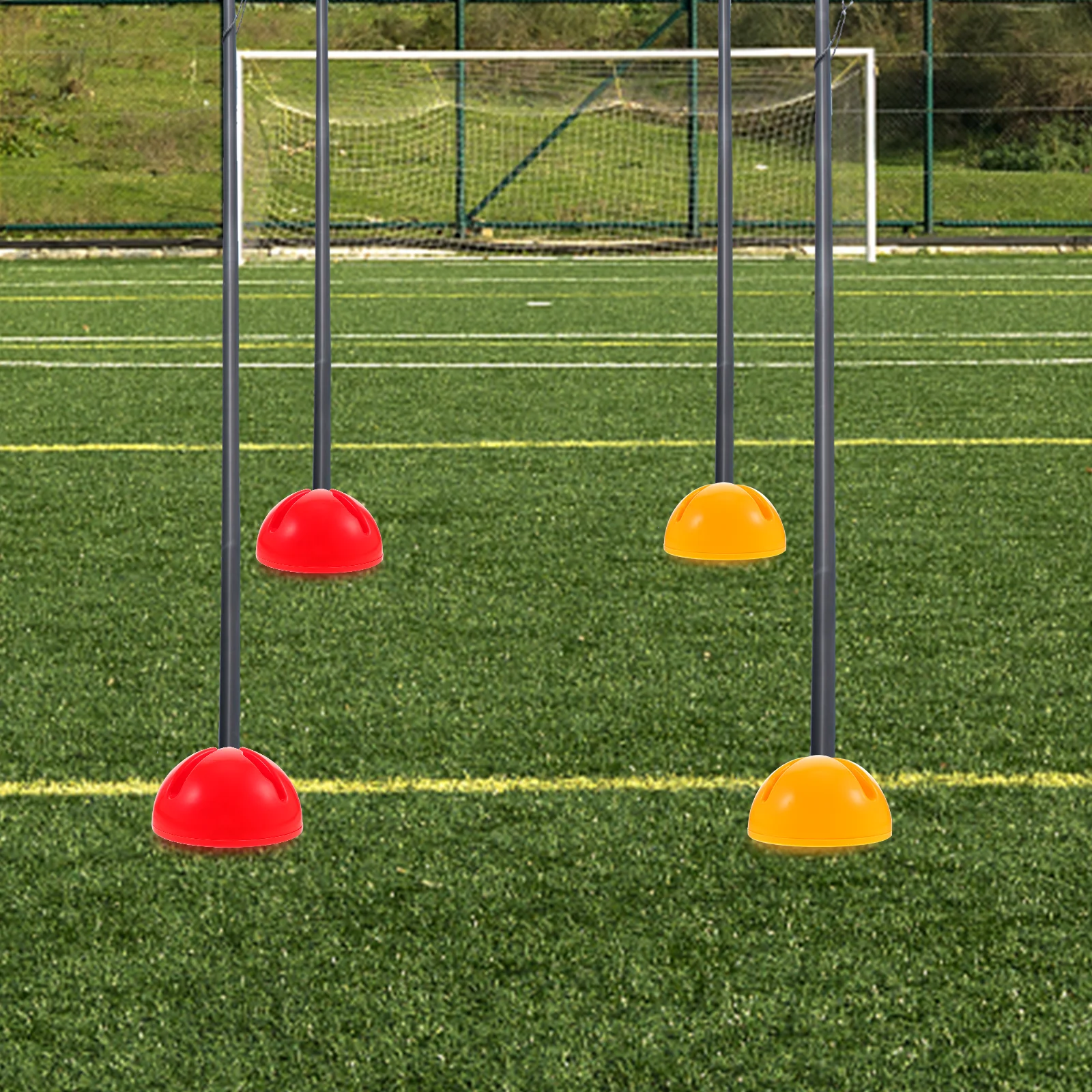 

2pcs Flag Base PVC Durable Holder Stand for Outdoor Garden Field Marker Pole Stable Easy Clean