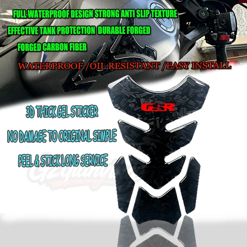 3D Motorcycle Forged Carbon Fiber Fit For For GSR250 GSR400 GSR600 GSR750 For GSR 250 400 600 750 1000 Waterproof & Anti-slip