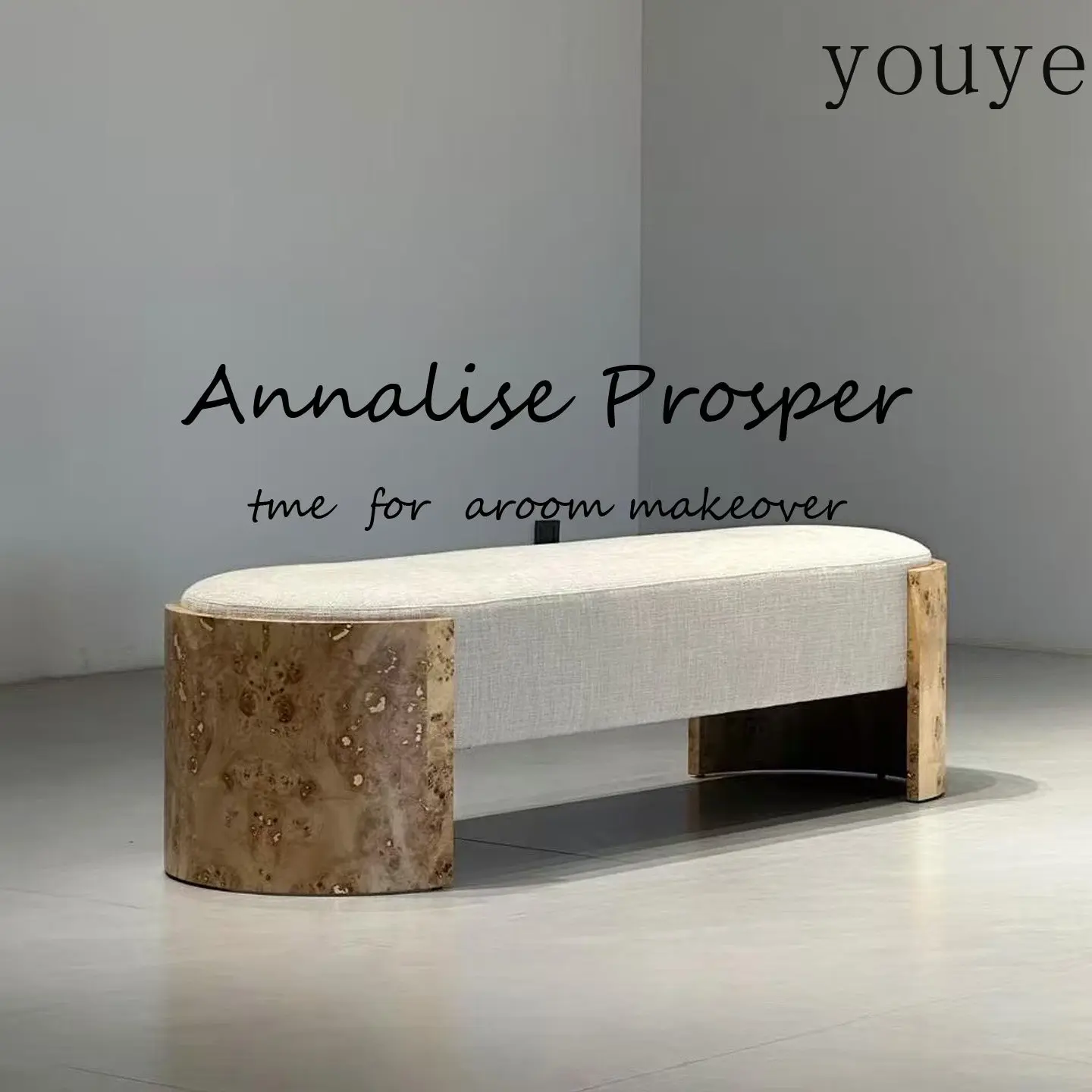 Medieval simple tree tumor pattern sofa bench designer entry shoe change stool cloakroom bedroom end of bed